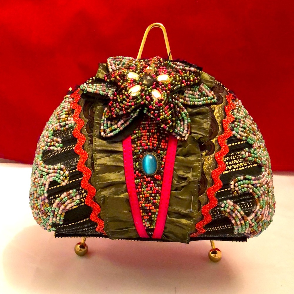 Small multi-colored beaded purse